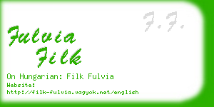 fulvia filk business card